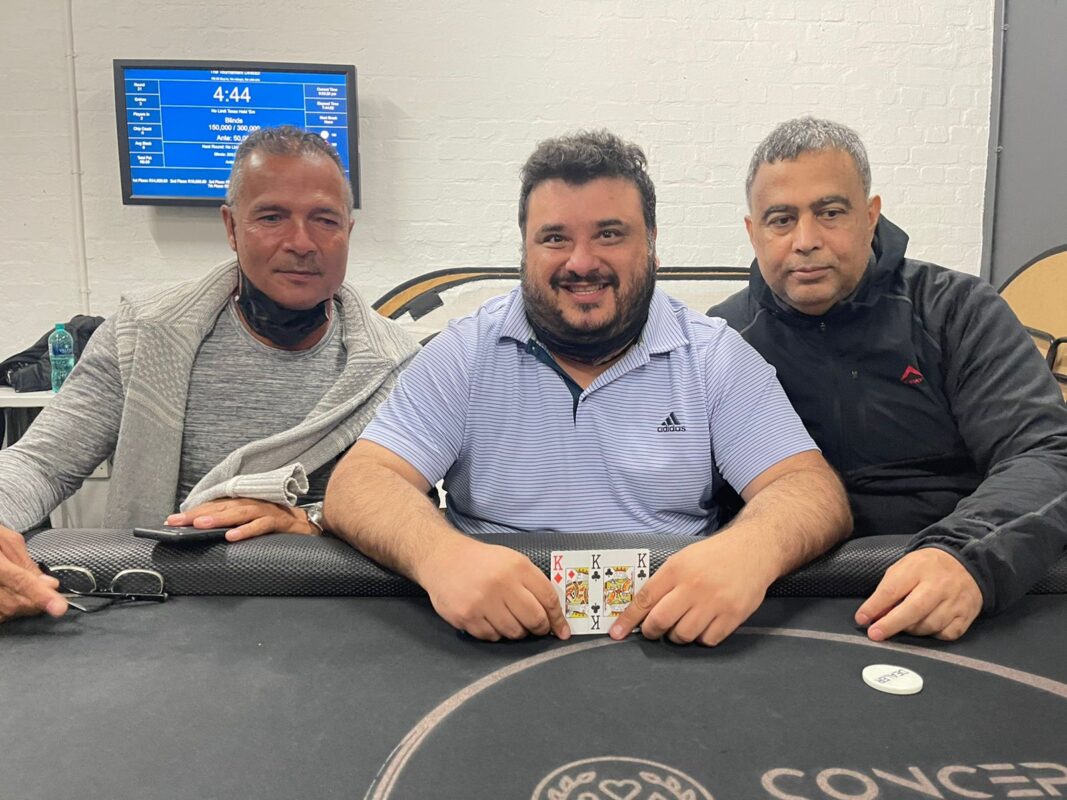 Nigel Heldsinger, Dim Stephanis and Reza Slamang at Concept Social Poker Club