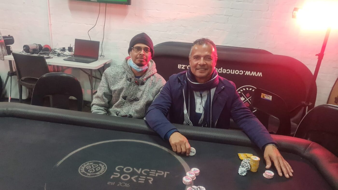 Nigel Heldsinger and Alain Isaacs win at Concept Social Poker Club